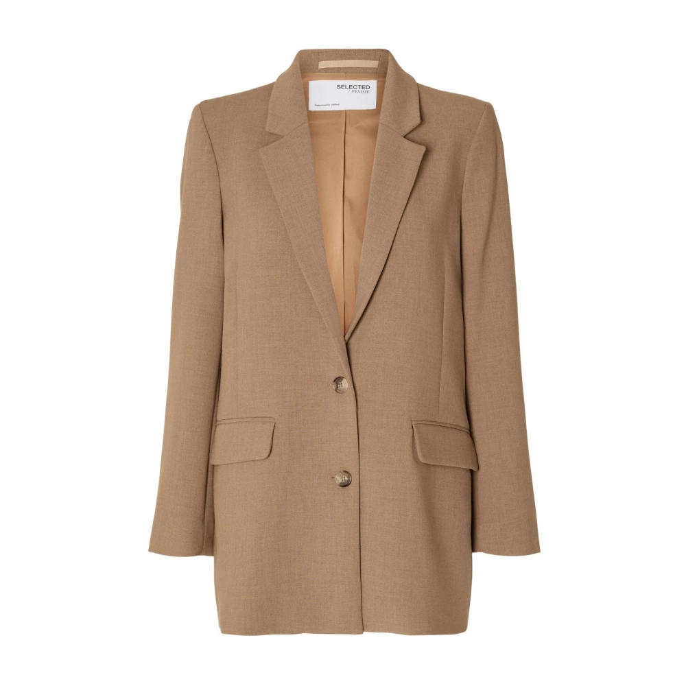 Selected Femme Relaxte Camel Blazer Brown Dames