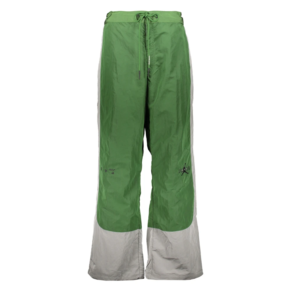 Off White Track-Pants met verstelbare taille en zakken Green Heren