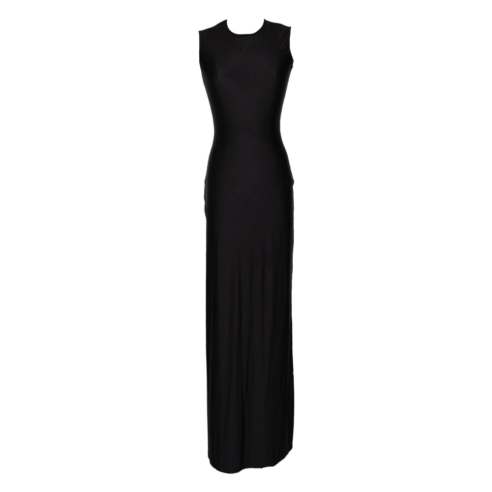 Marine Serre Zwarte Tankjurk met Moonogram Paneel Black Dames