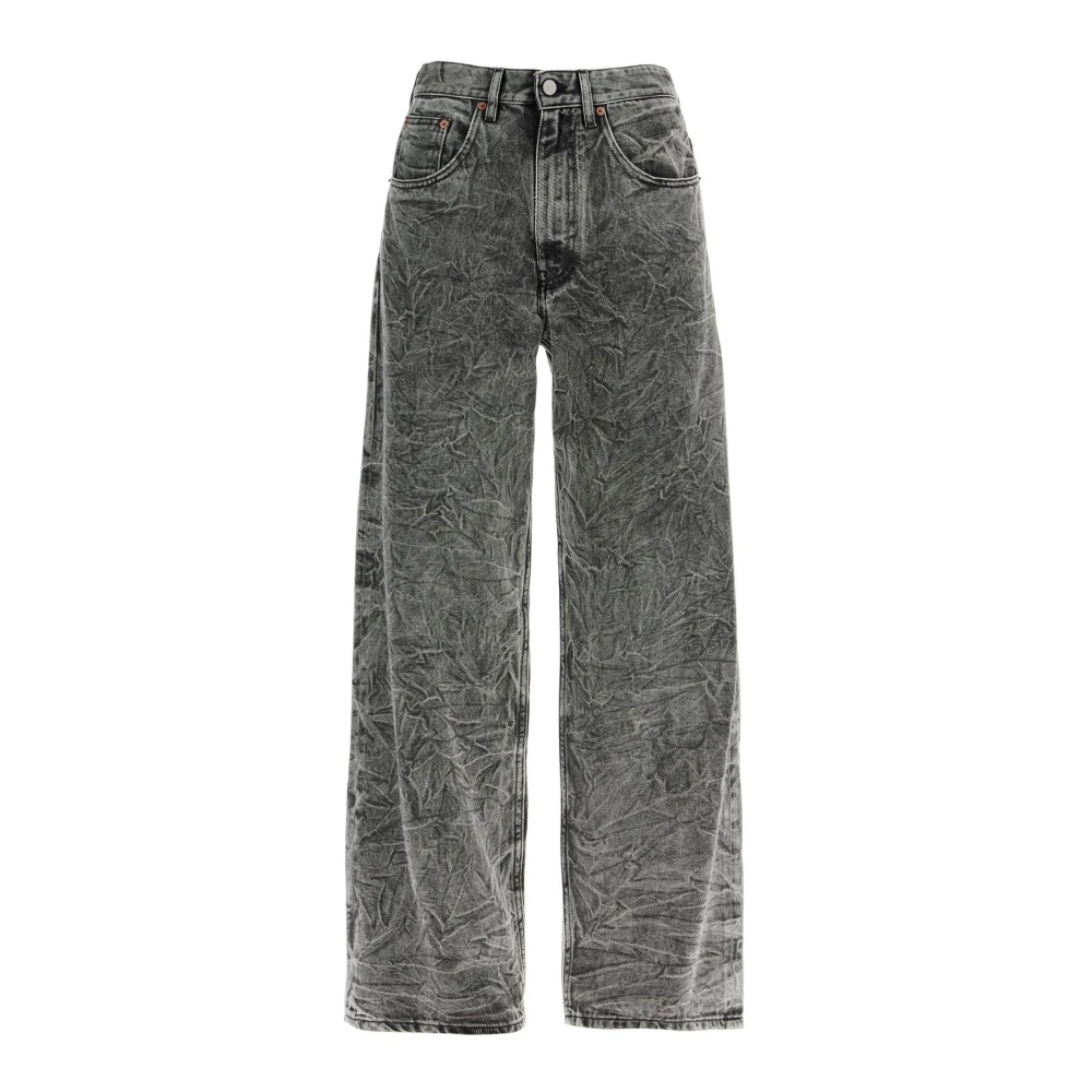 MM6 Maison Margiela Slitna jeans med vida ben Gray, Dam