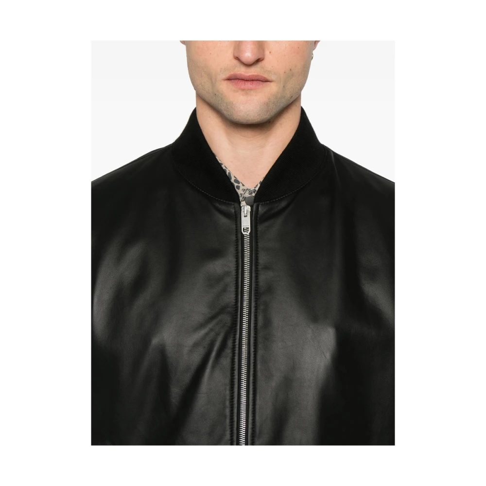 Bally Zwarte Jas met Rits en Zakken Black Heren