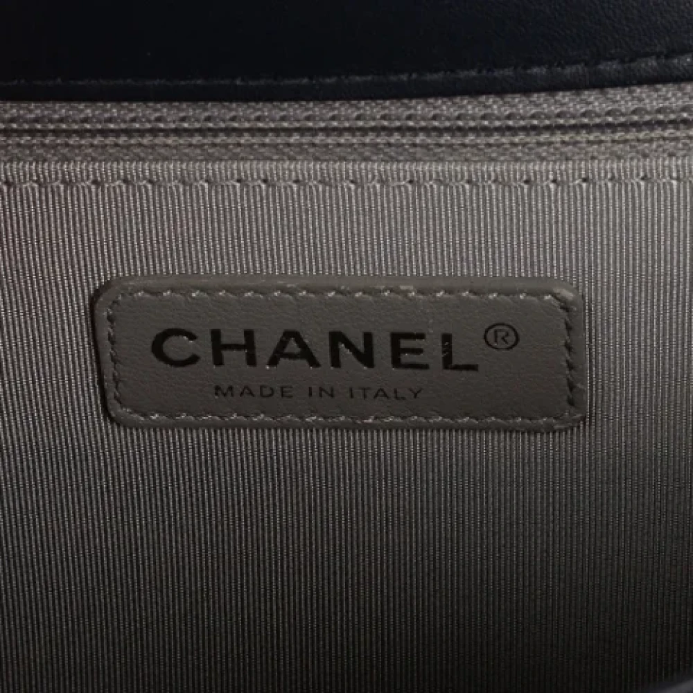 Chanel Vintage Pre-owned Leather chanel-bags Blue Dames