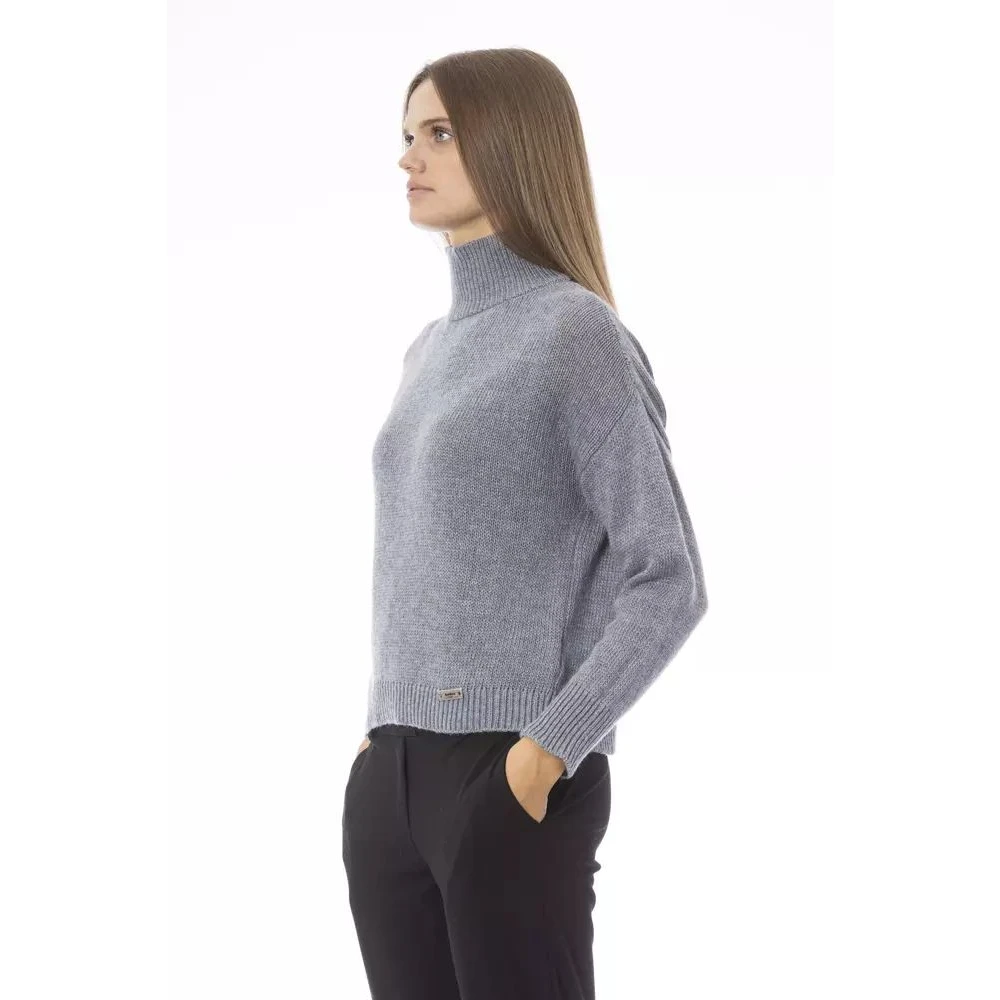 Baldinini Vulkaan Hals Sweater Grijs Gray Dames