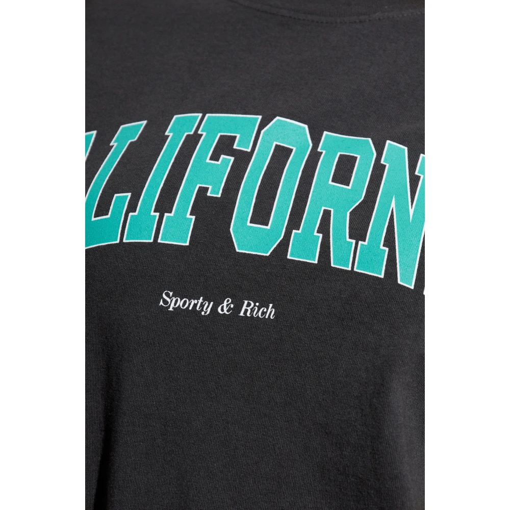 Sporty & Rich T-shirt The Mountain Black Unisex