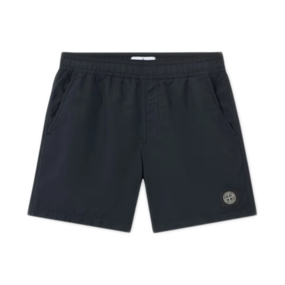Stone Island Blue Compass Swim Shorts - Male - Kids Swimming Trunks - 4 Y - Kids