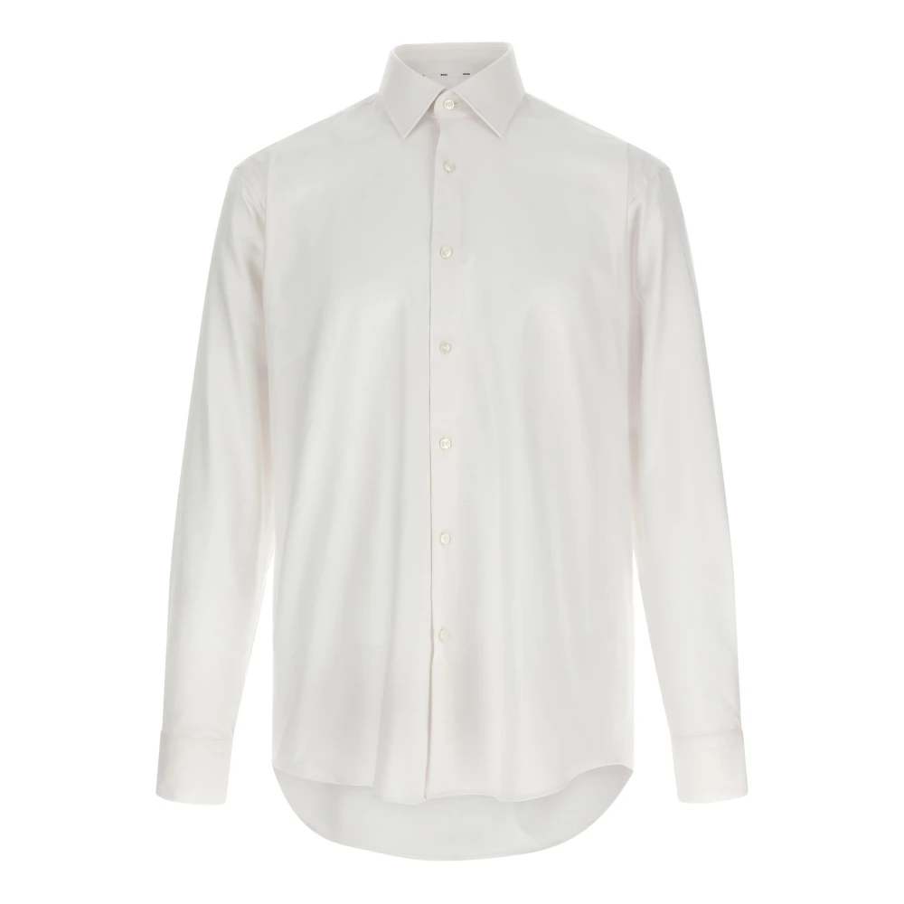 Hugo Hombre Blanco - H-Joe-Kent-C1-214 Camisa De Algodón Con Espiguilla De Planchado Fácil - Shirts - 4XL