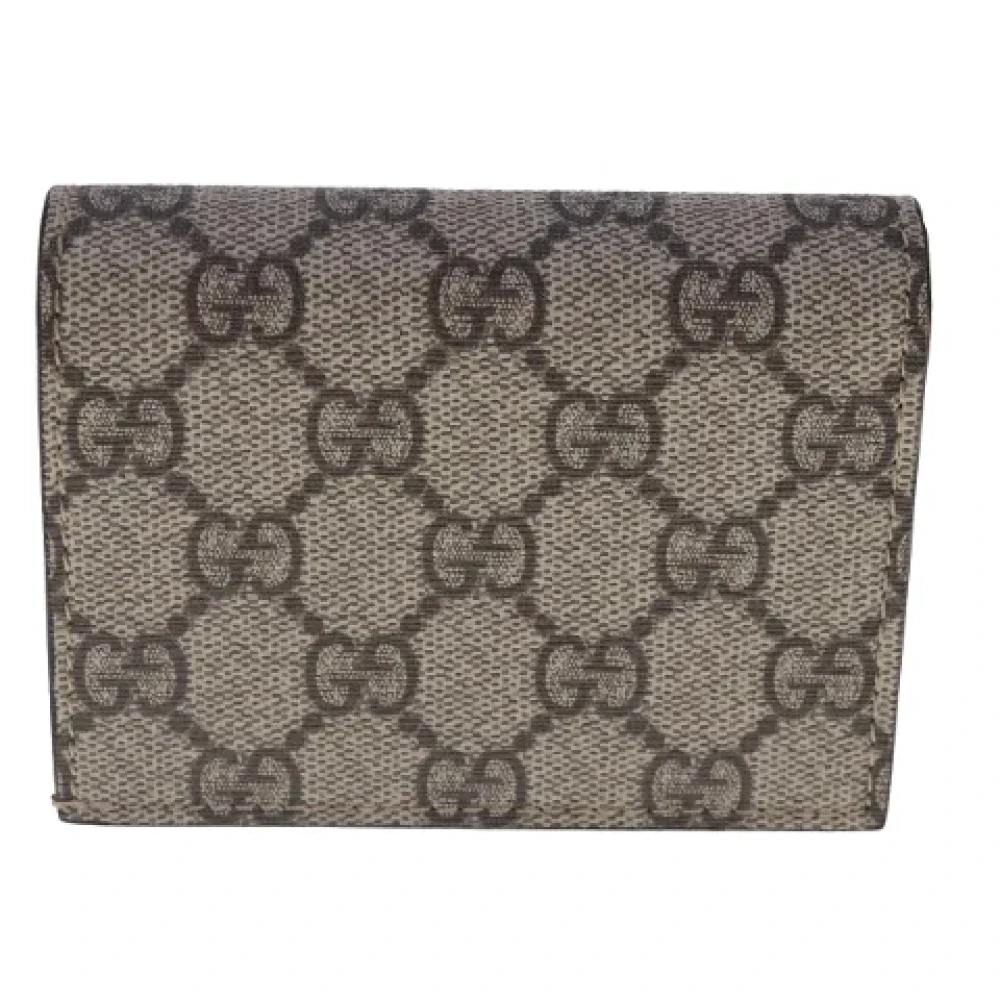 Gucci Vintage Pre-owned Leather wallets Beige Dames