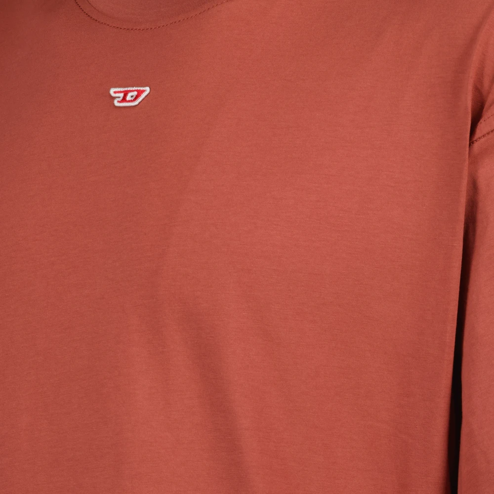 Diesel Oranje T-Boxt-D Unisex Katoenen T-shirt Red Heren