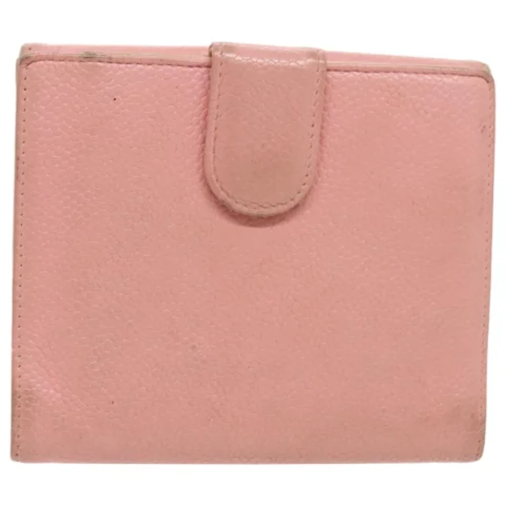 Chanel Vintage Pre-owned Leather wallets Pink Dames