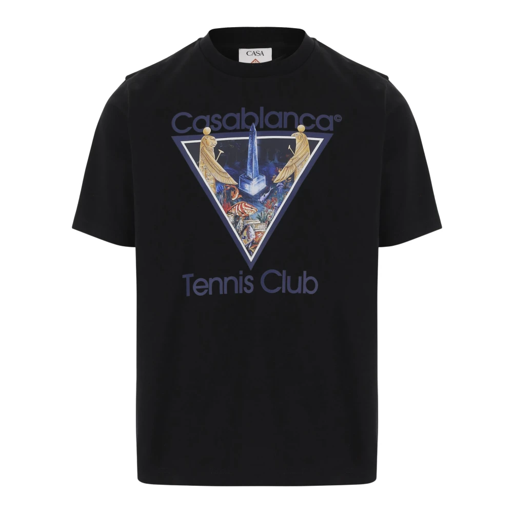 Casablanca , T-Shirts, Male, Black, Xl, Graphic-Print T-Shirt - Image 4