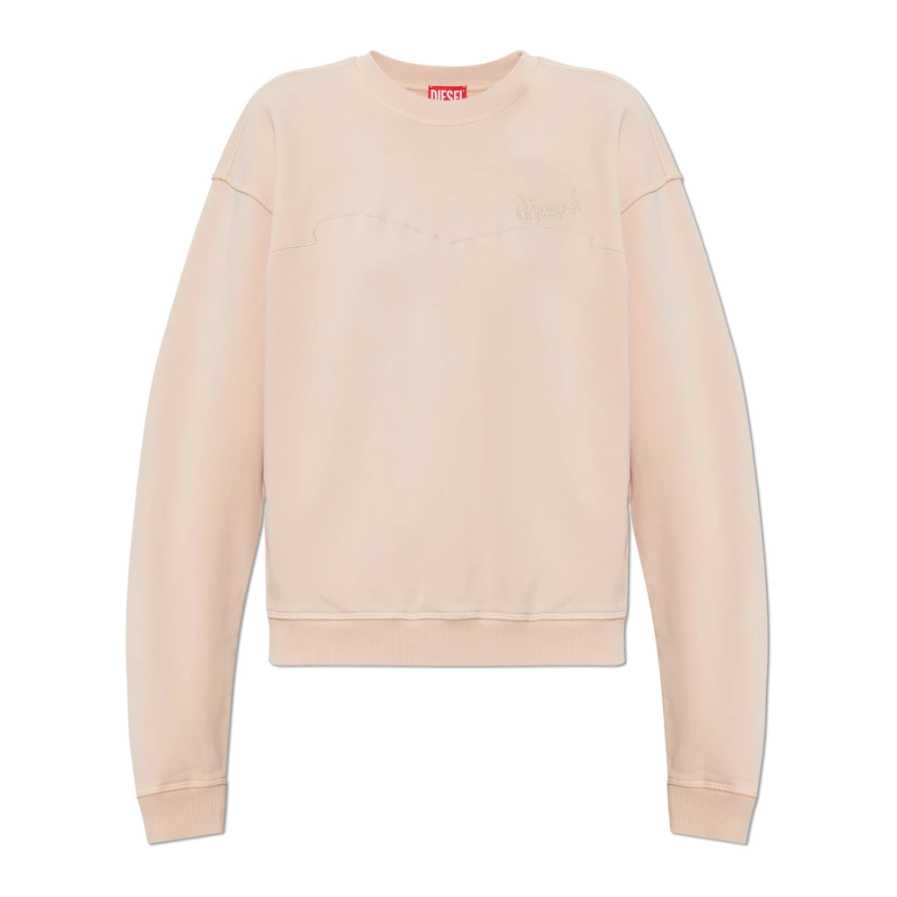 Diesel Donna Rosa - Felpa F-Crew - Sweatshirts & Hoodies - S