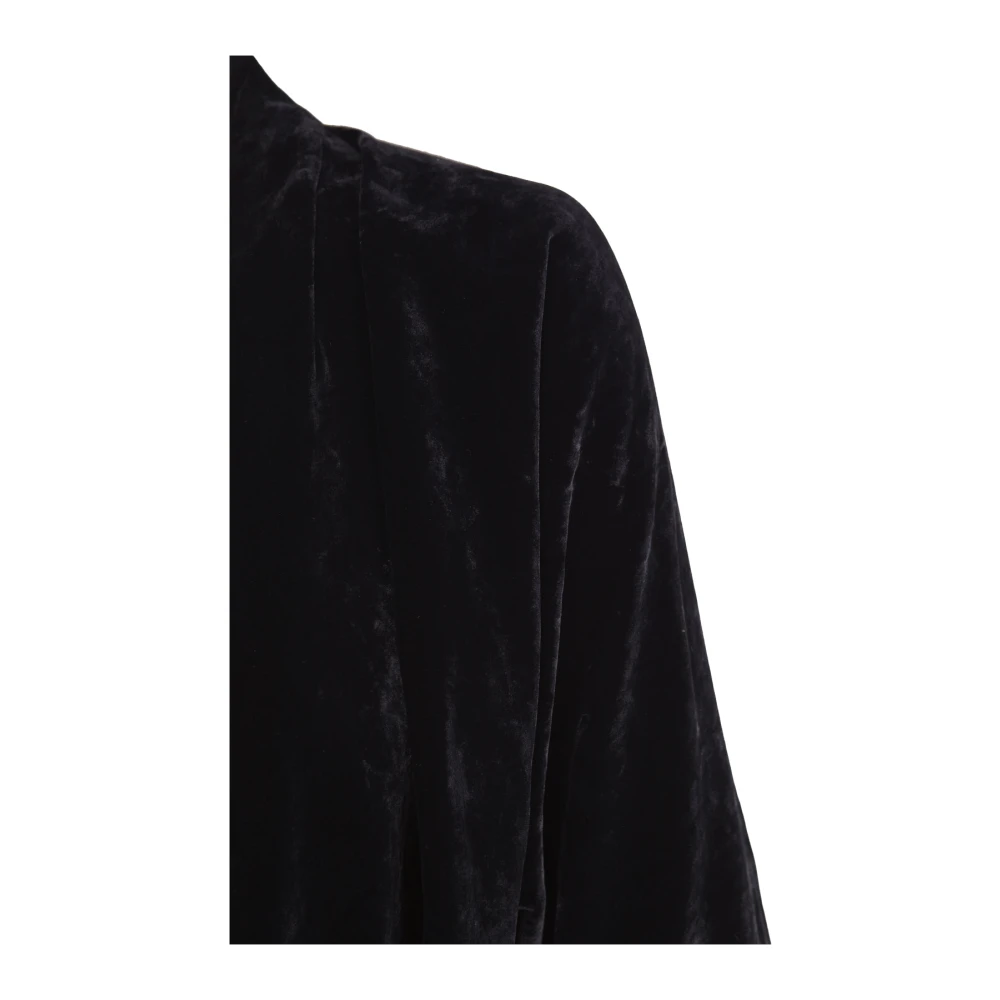 Cortana Roisin zwart fluwelen jas Black Dames