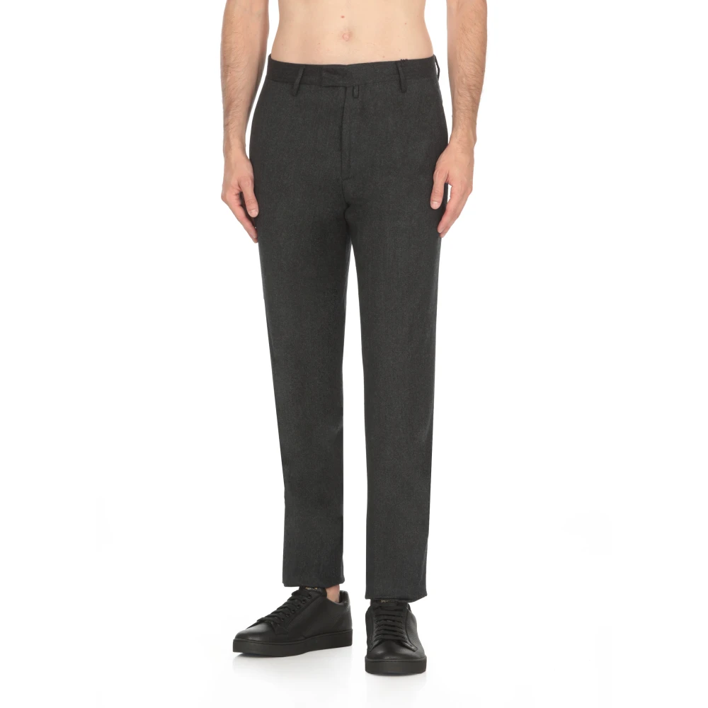 Briglia Antraciet wollen broek met zakken Gray Heren