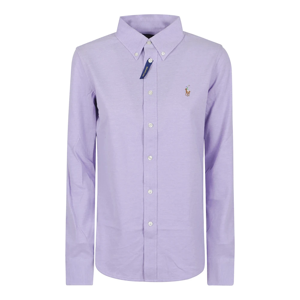 Polo Ralph Lauren Lila Puur Katoenen Shirt Purple Dames