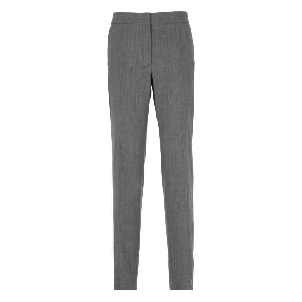 Jil Sander Grijze Wollen Broek met Zakken Gray Dames