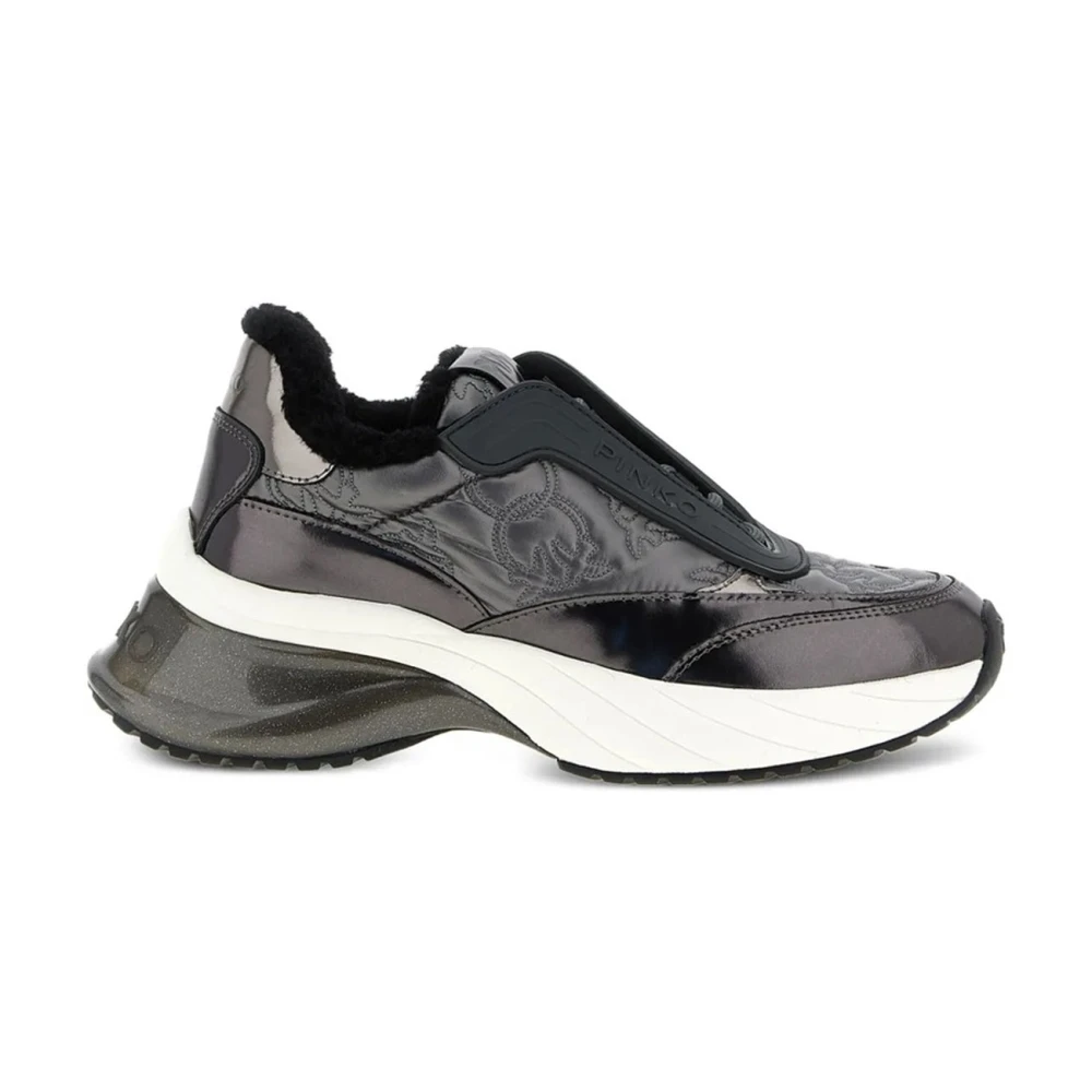 Pinko Women's Gray Ariel 19 Sneaker - Sneakers - 7 Uk - Shoes