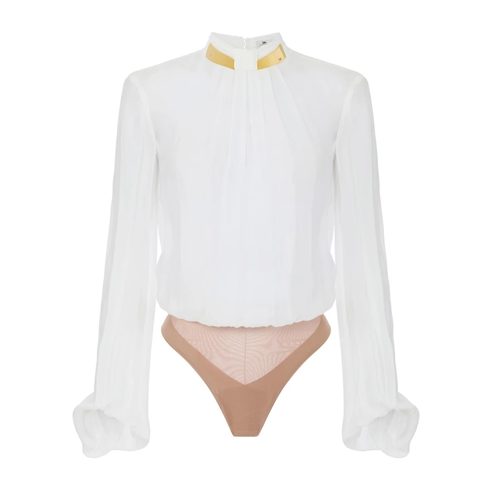 Elisabetta Franchi Donna Bianco Top, M, New,