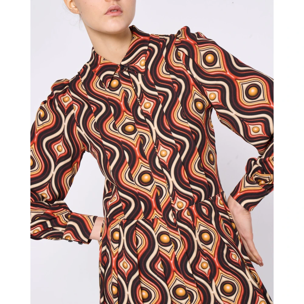 Silvian Heach Fantasie chemisier jurk met pofmouwen Multicolor Dames