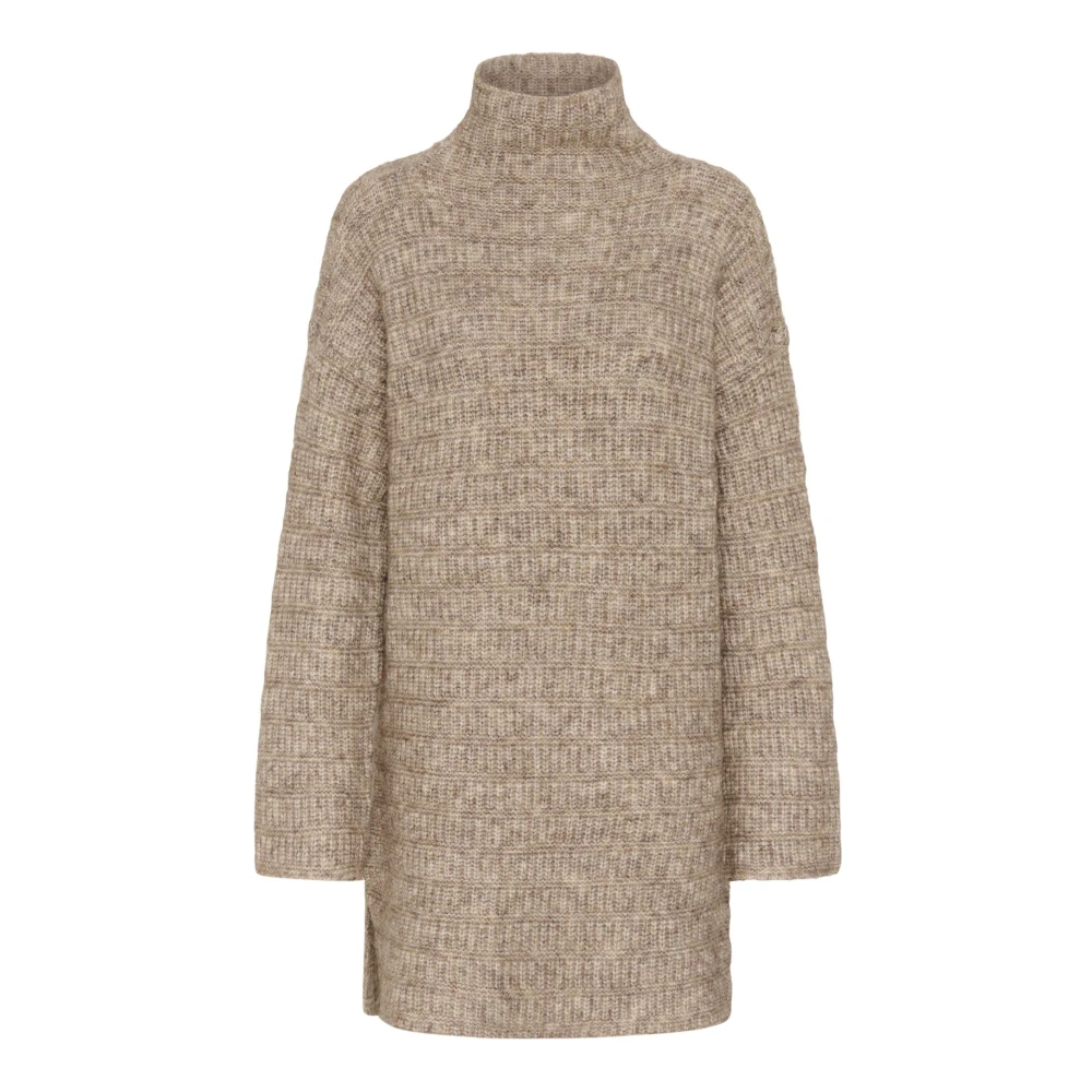 Kaffe Damen Marron Pulloverkleid Kakikki - Bild 2