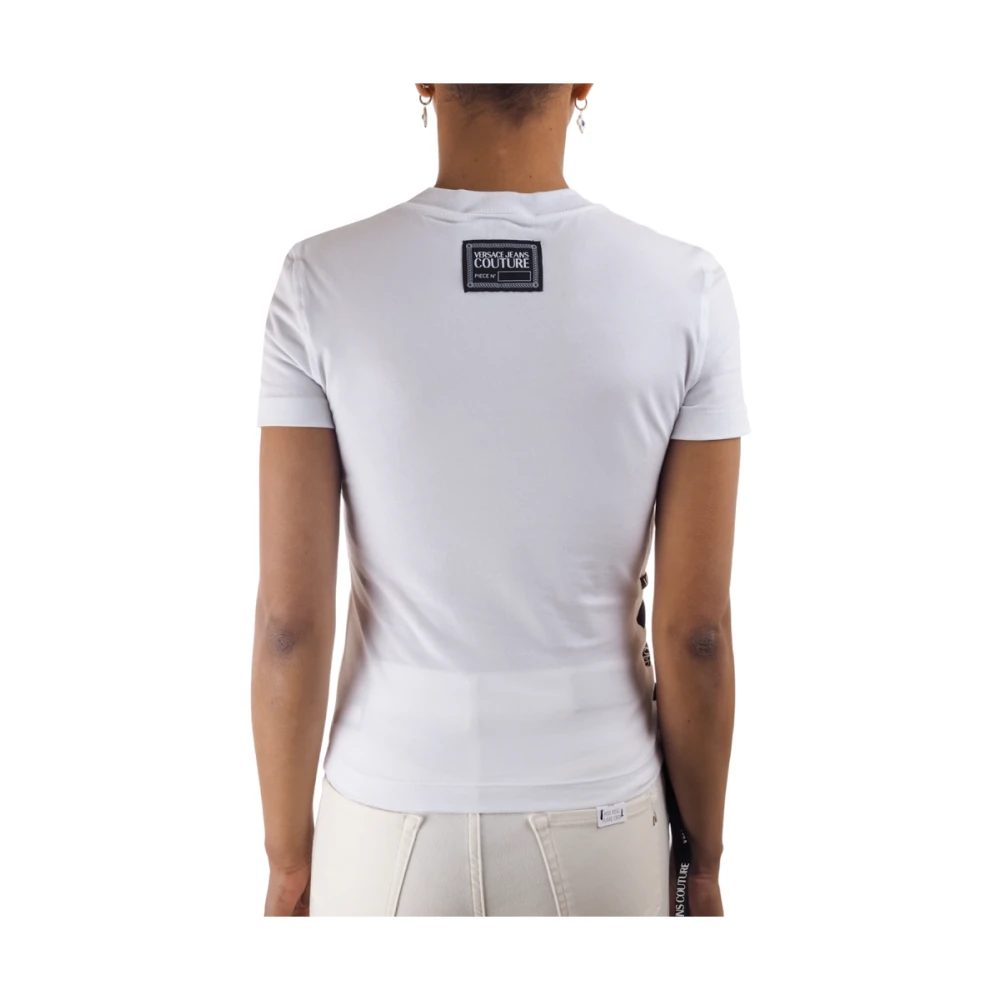 Versace Jeans Couture Wit Korte Mouw Ronde Hals T-Shirt White Dames