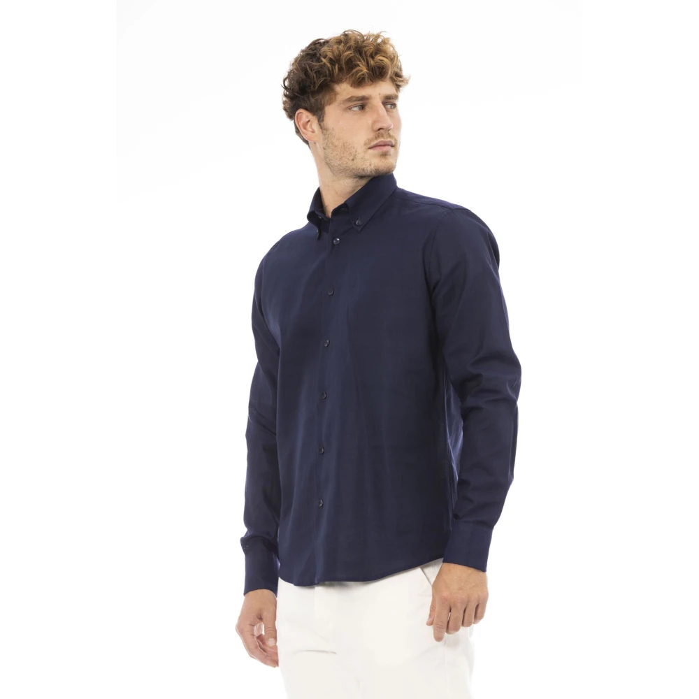 Baldinini Overhemd met knopen Blue Heren