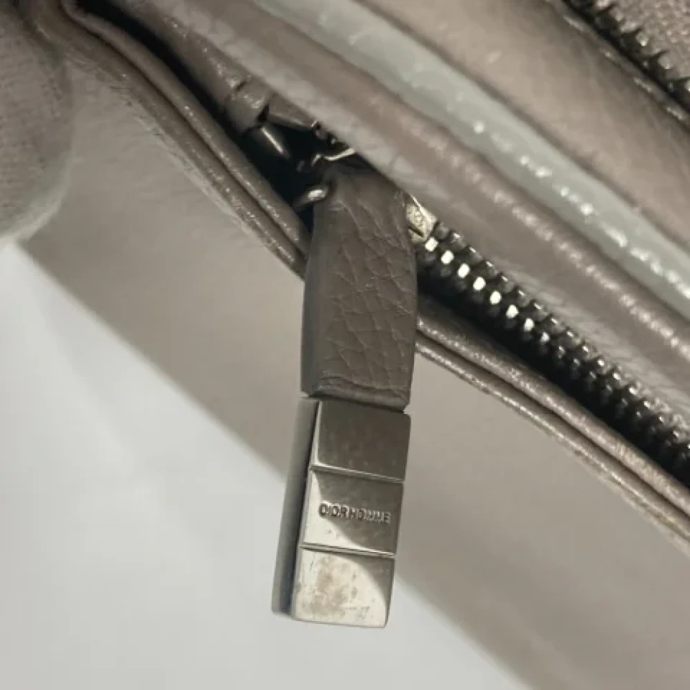 Dior Vintage Pre-owned Leather dior-bags Gray Heren