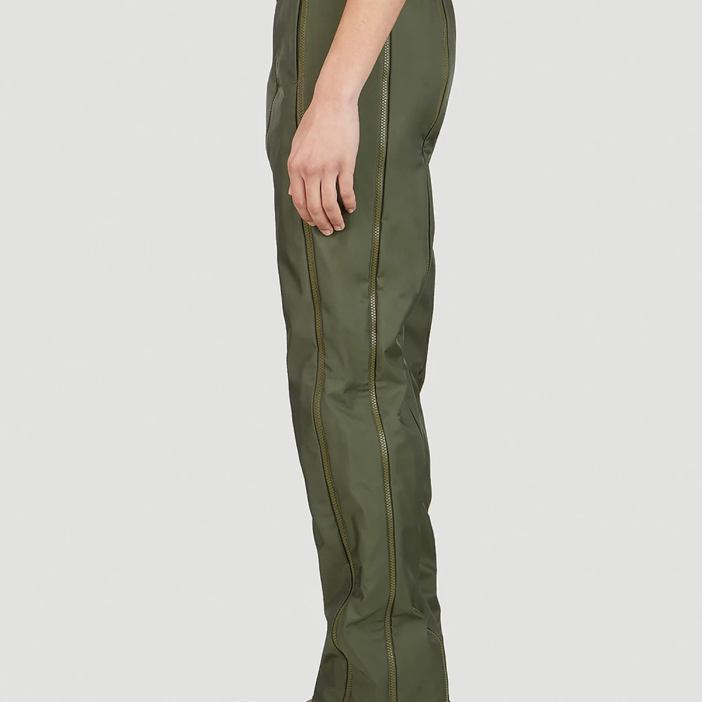 Post Archive Faction Slim-Fit Technische Broek met Ritsen Green Heren