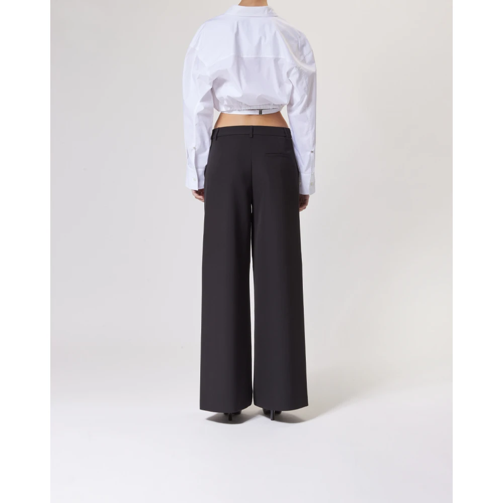 Moschino Witte Cropped Shirt met Elastische Zoom White Dames