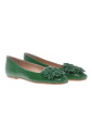 green-nappa-leather-ballerina