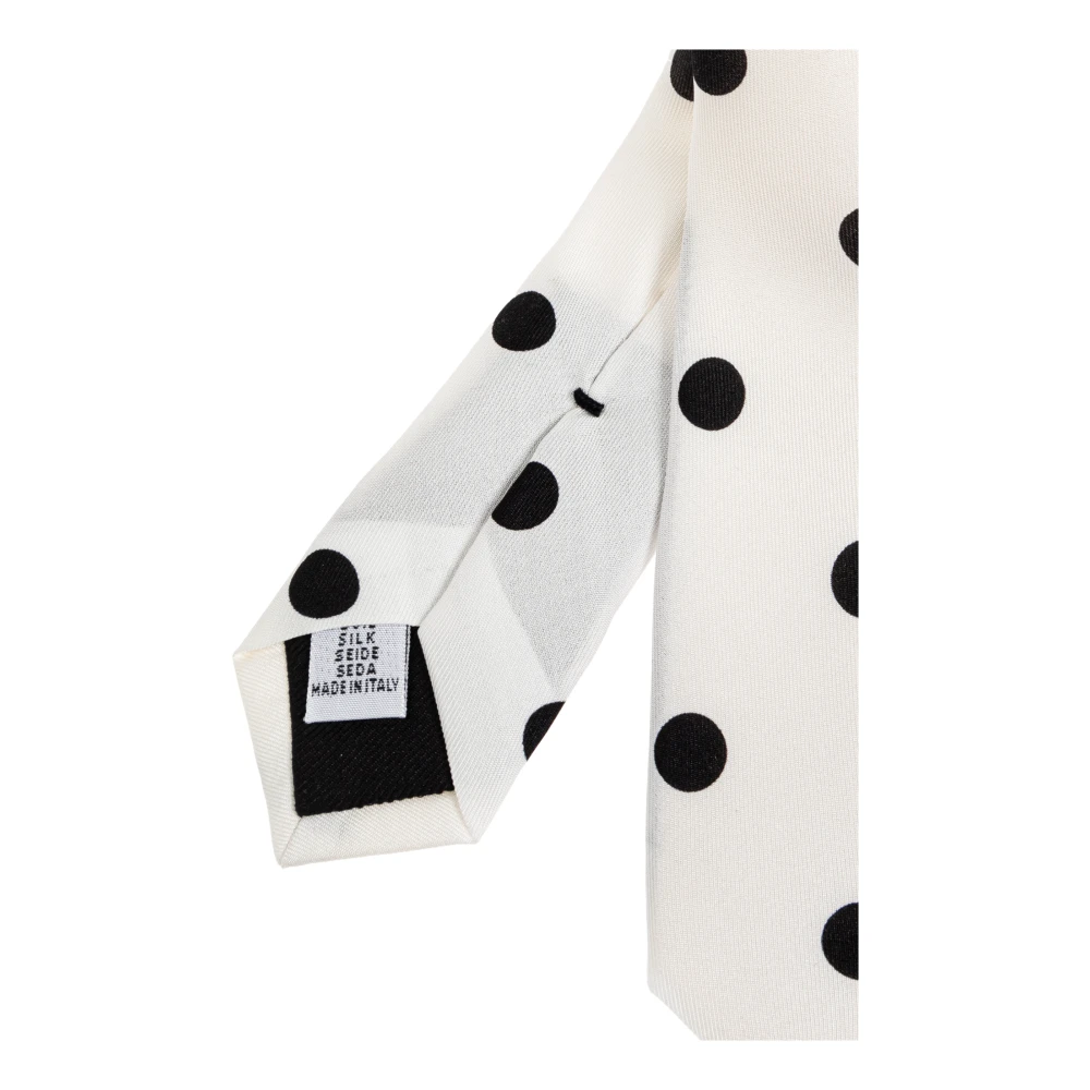 Moschino Zijden stropdas White Heren