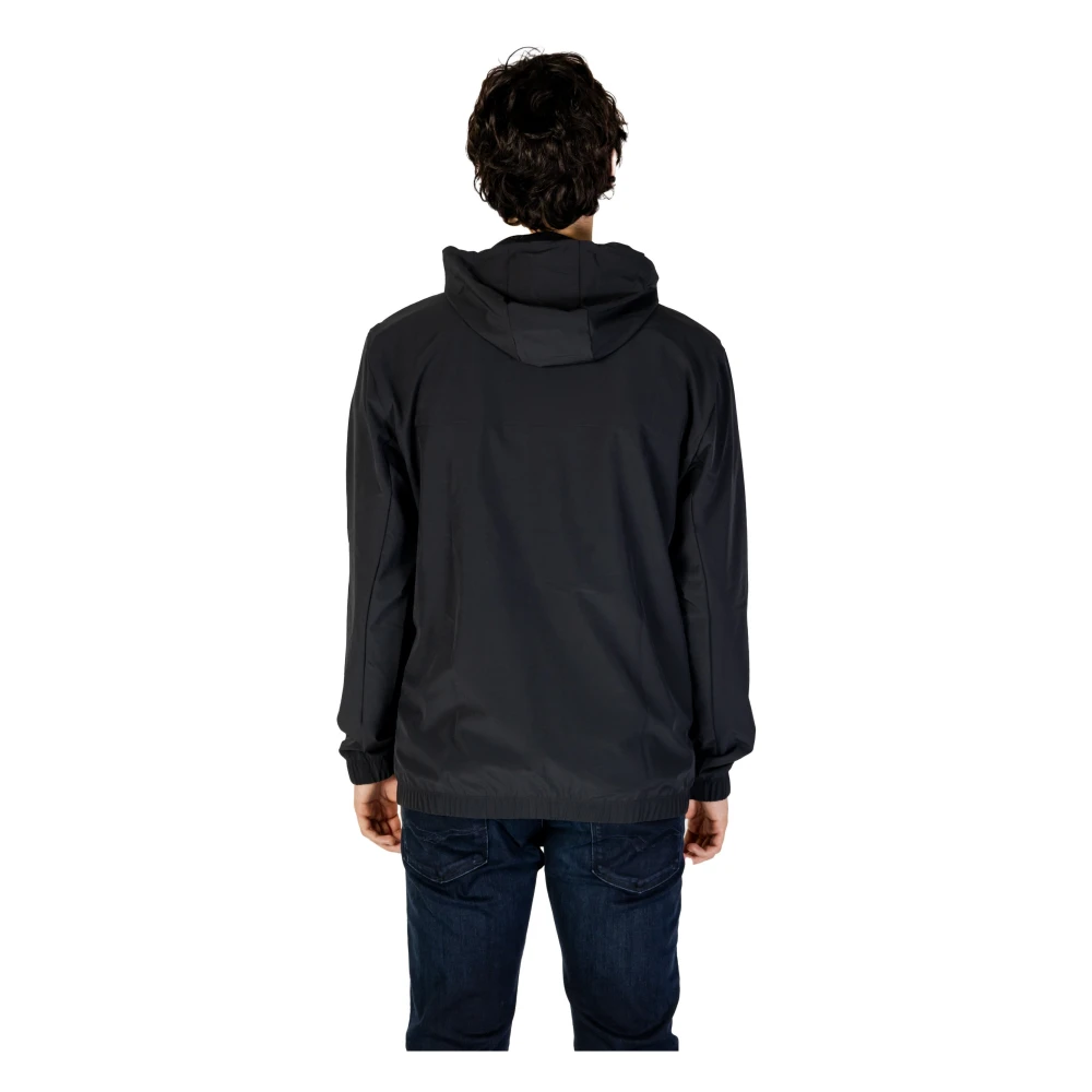 New Balance Zwarte Zip-Up Hoodie met Zakken Black Heren