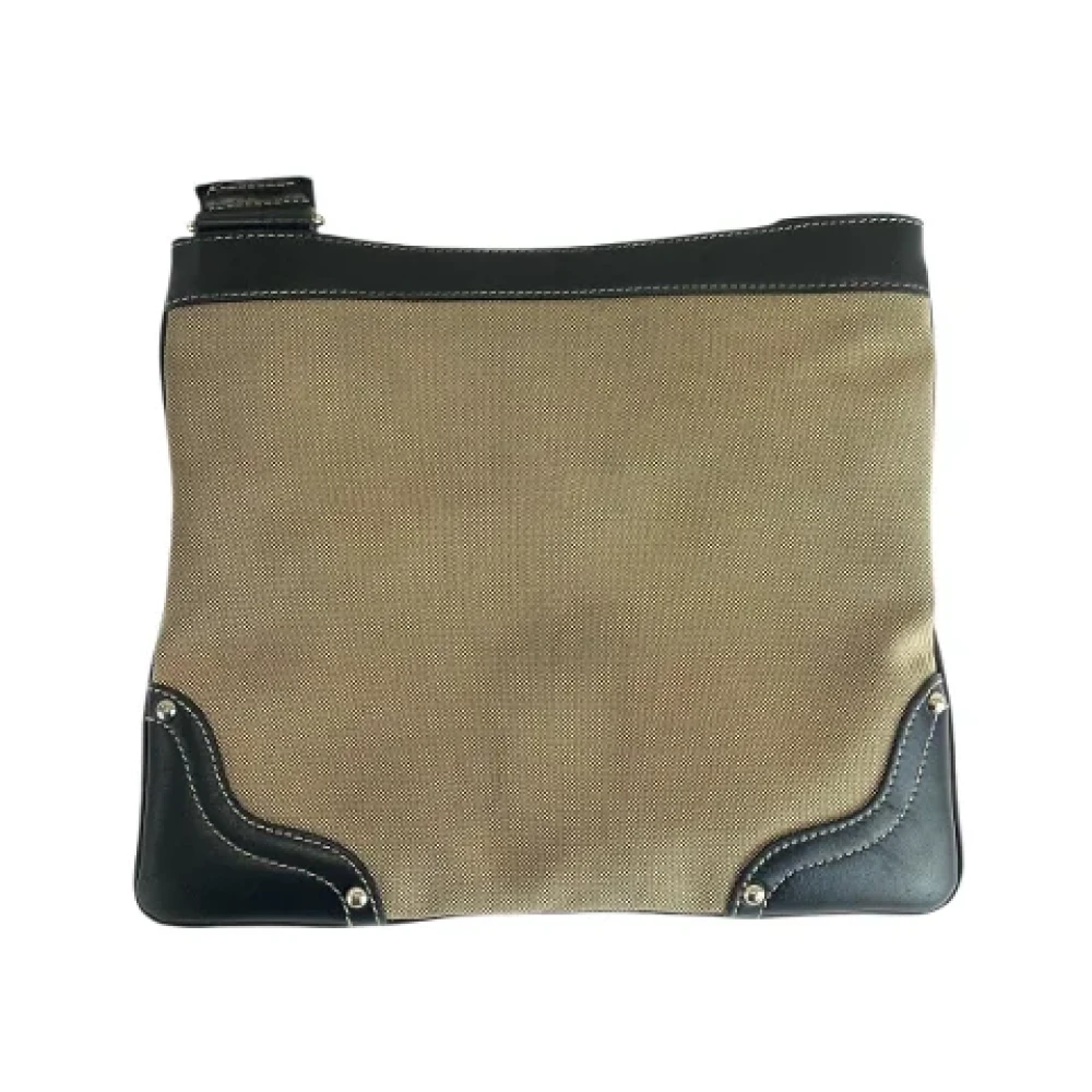Prada Vintage Pre-owned Canvas crossbody-bags Beige Dames