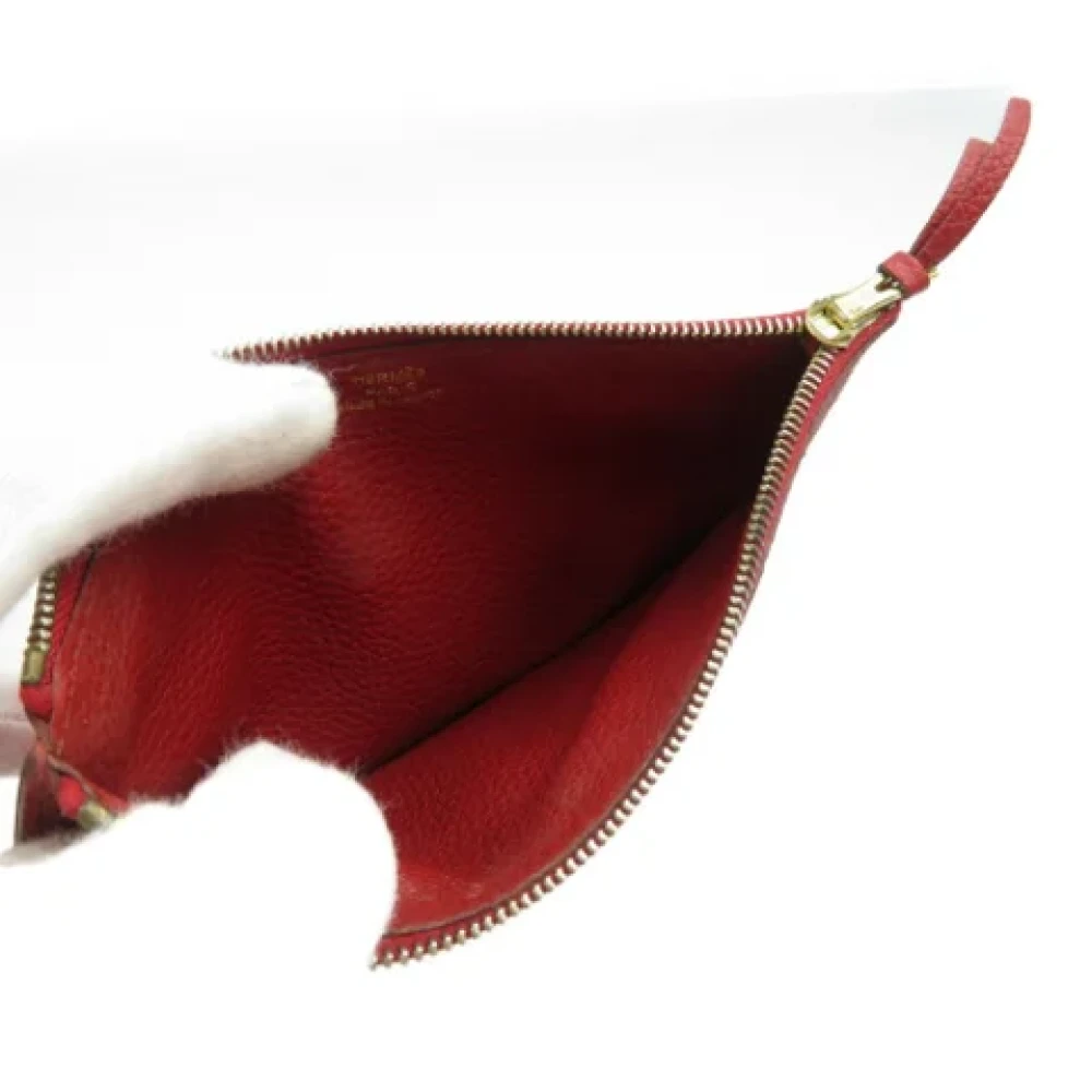 Hermès Vintage Pre-owned Canvas wallets Red Dames