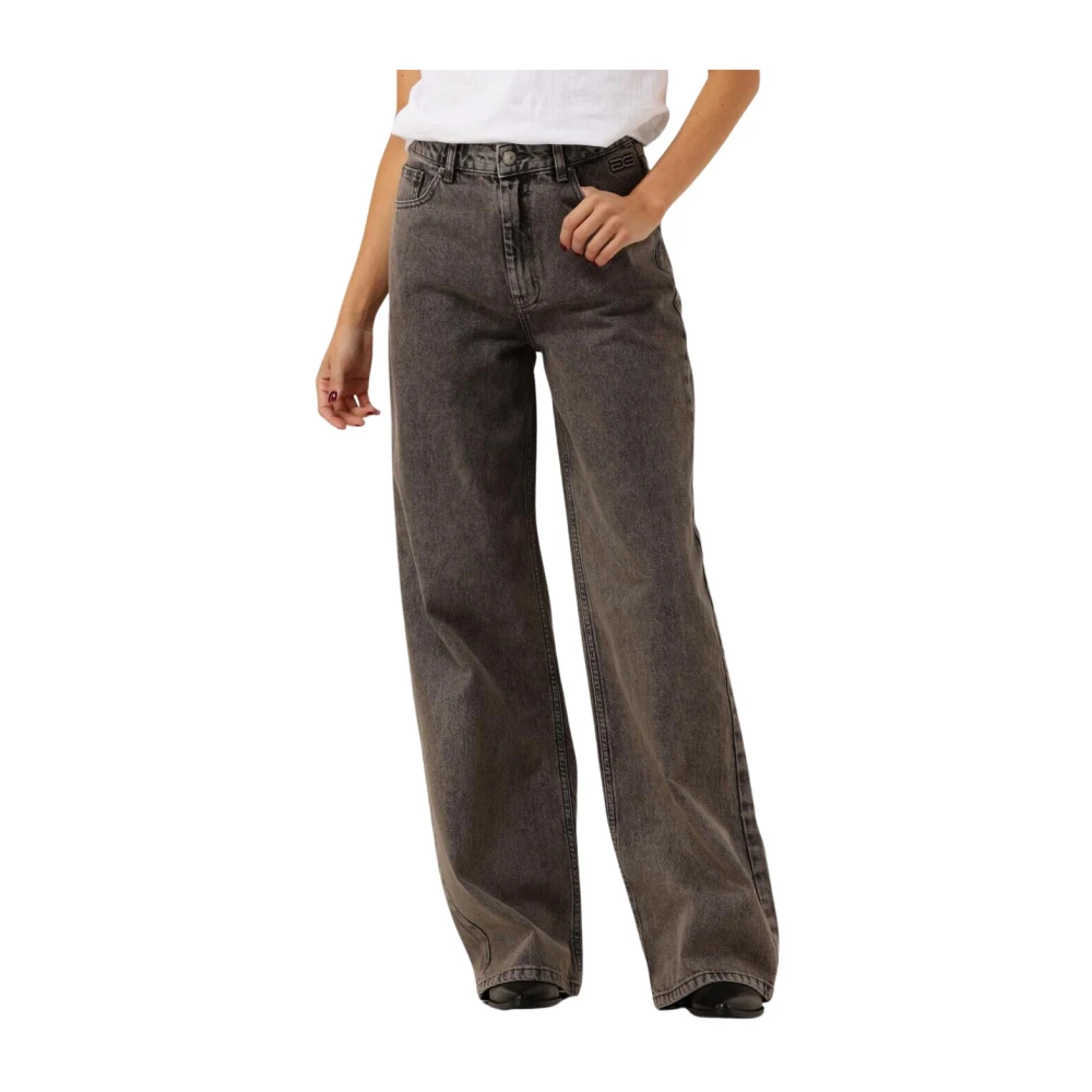 Gestuz Grijze Wide Jeans voor Vrouwen Gray Dames