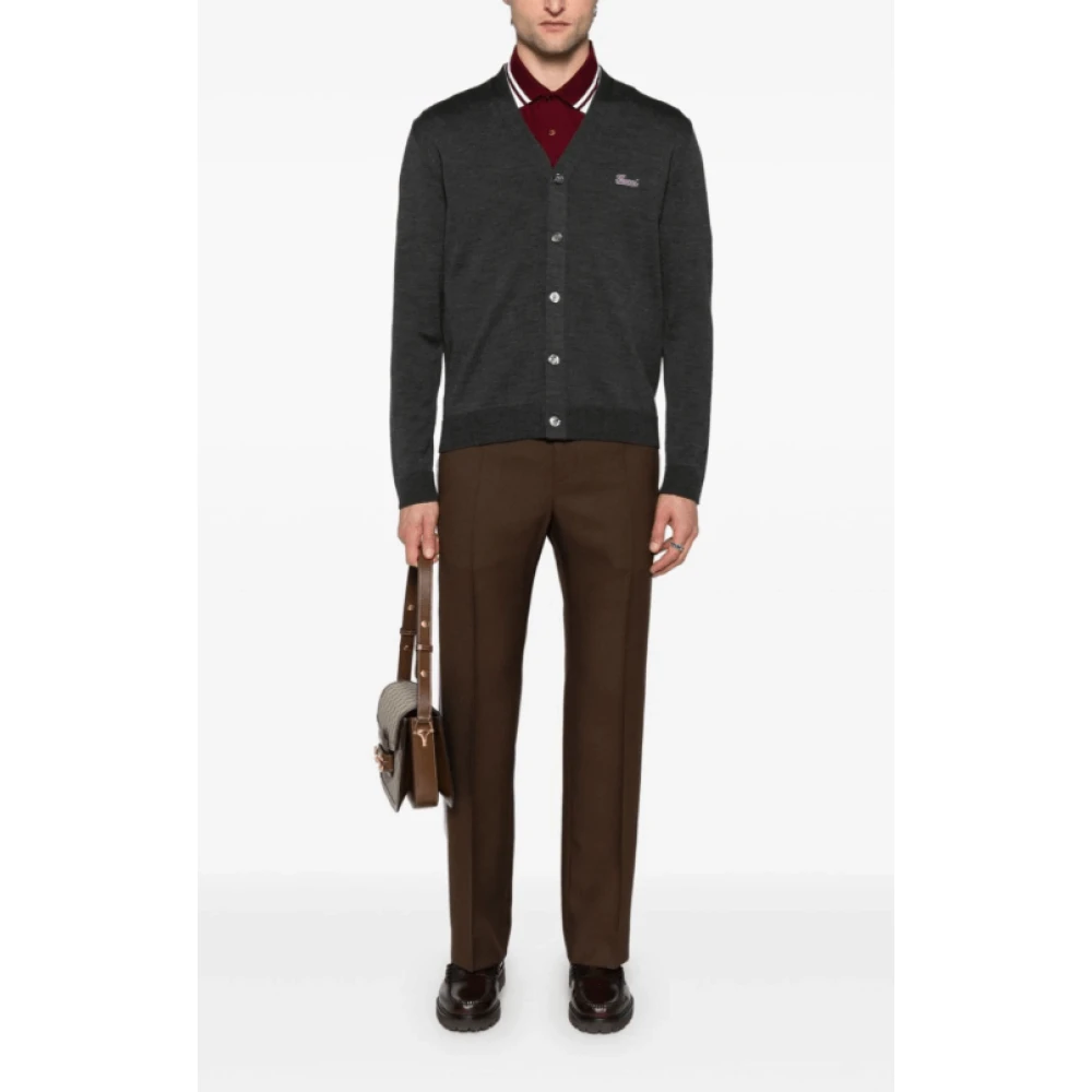 Gucci Stripe Detail Katoenen Broek Brown Heren