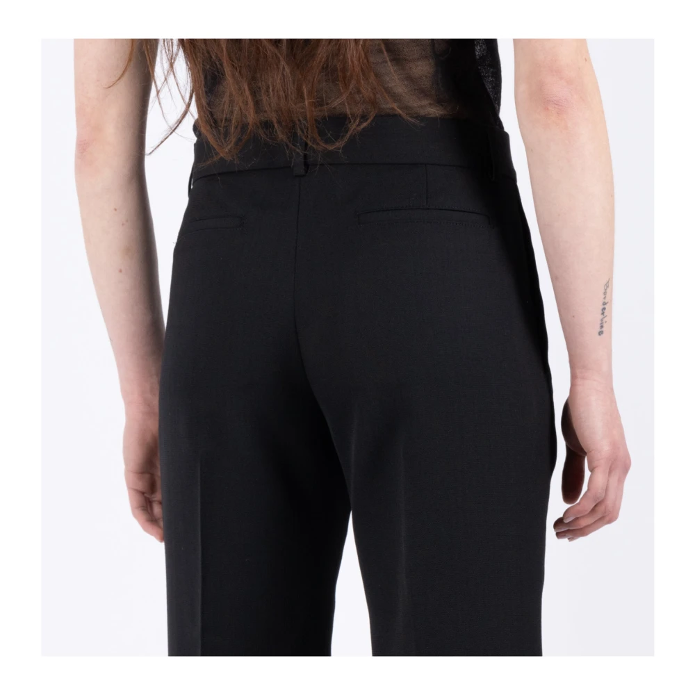 Acne Studios Wijde Broek Langdurig Zwart Black Dames