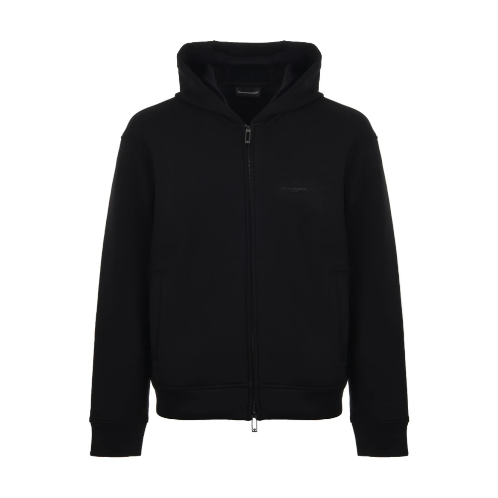 Emporio Armani Herren Schwarz Sweatshirts & Hoodies, K, Sgröße: