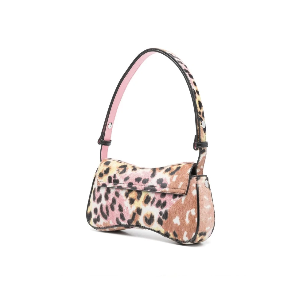 Diesel Dierenprint Schoudertas met Leren Rand Multicolor Dames