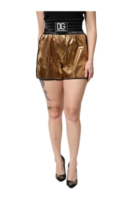 Metallic Logo Midja Hot Pants Shorts