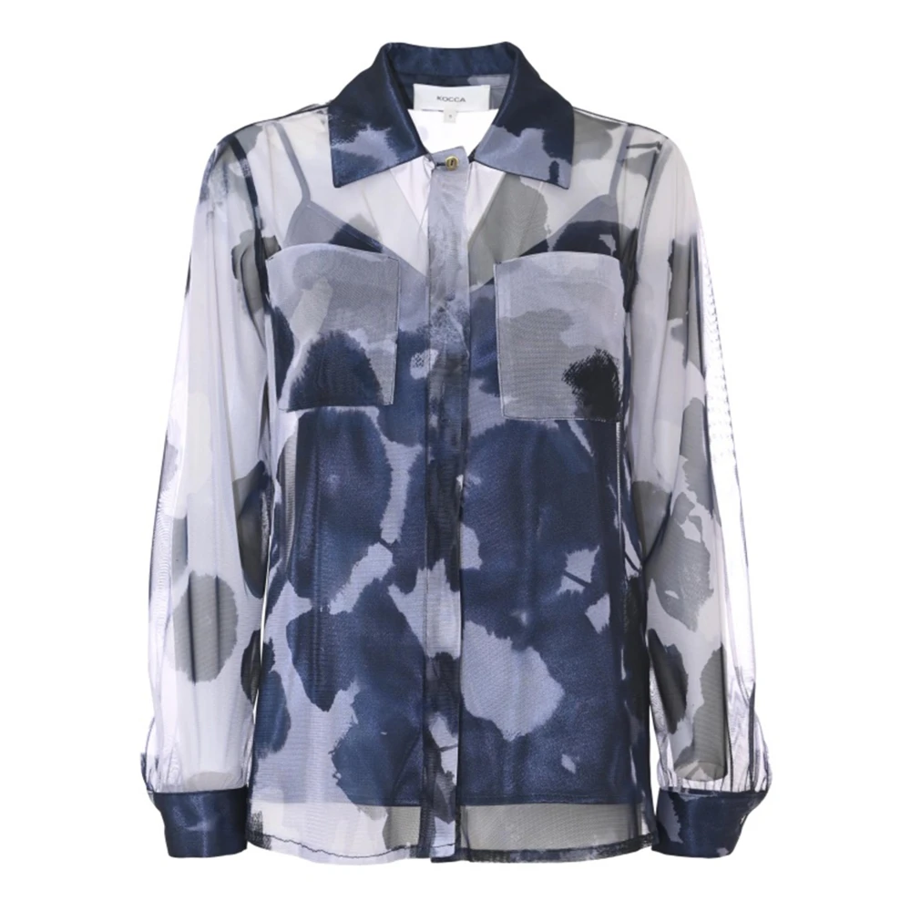 Kocca Abstract Laagjes Patroon Shirt Blue Dames