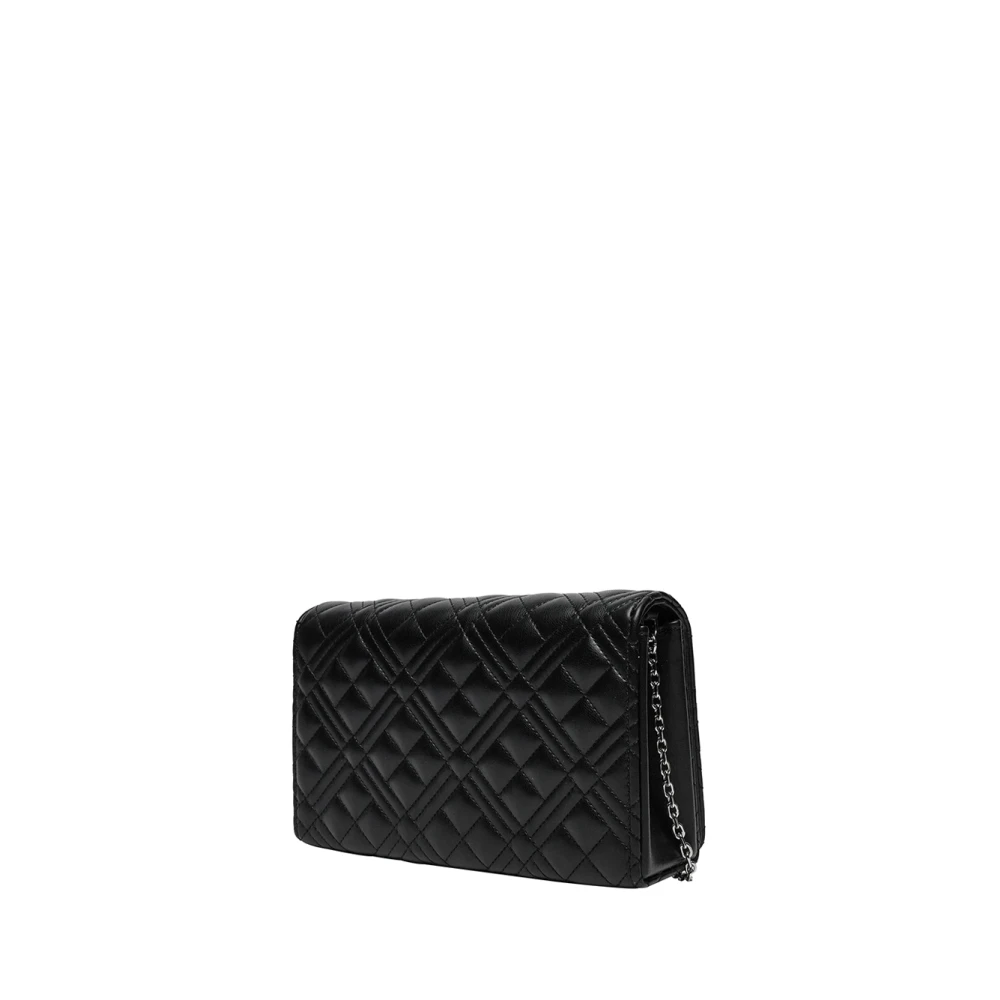 Moschino Zwarte Schoudertas Elegant Ontwerp Black Dames