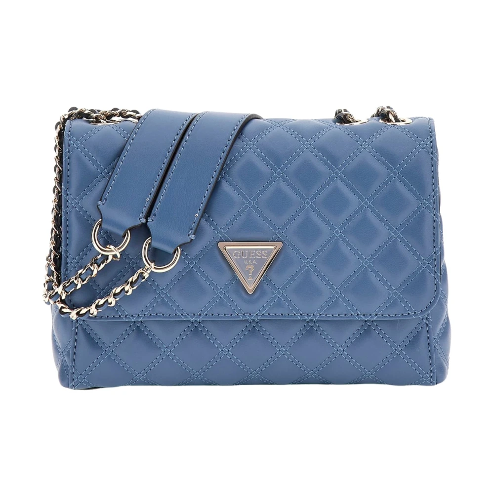 Guess Gewatteerde Schoudertas Blue Dames