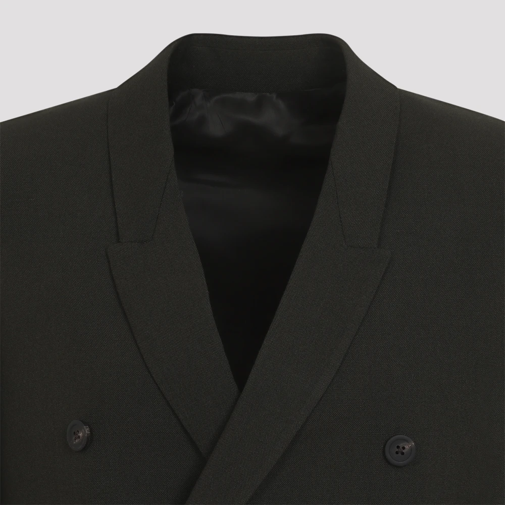 Rick Owens Groene Wollen Jas Elegante Stijl Green Dames