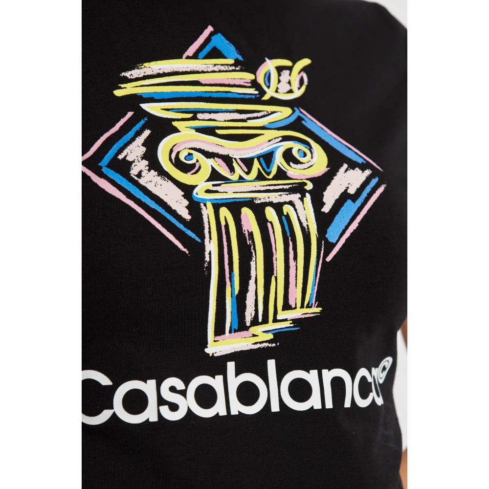 Casablanca Korte T-shirt Black Dames