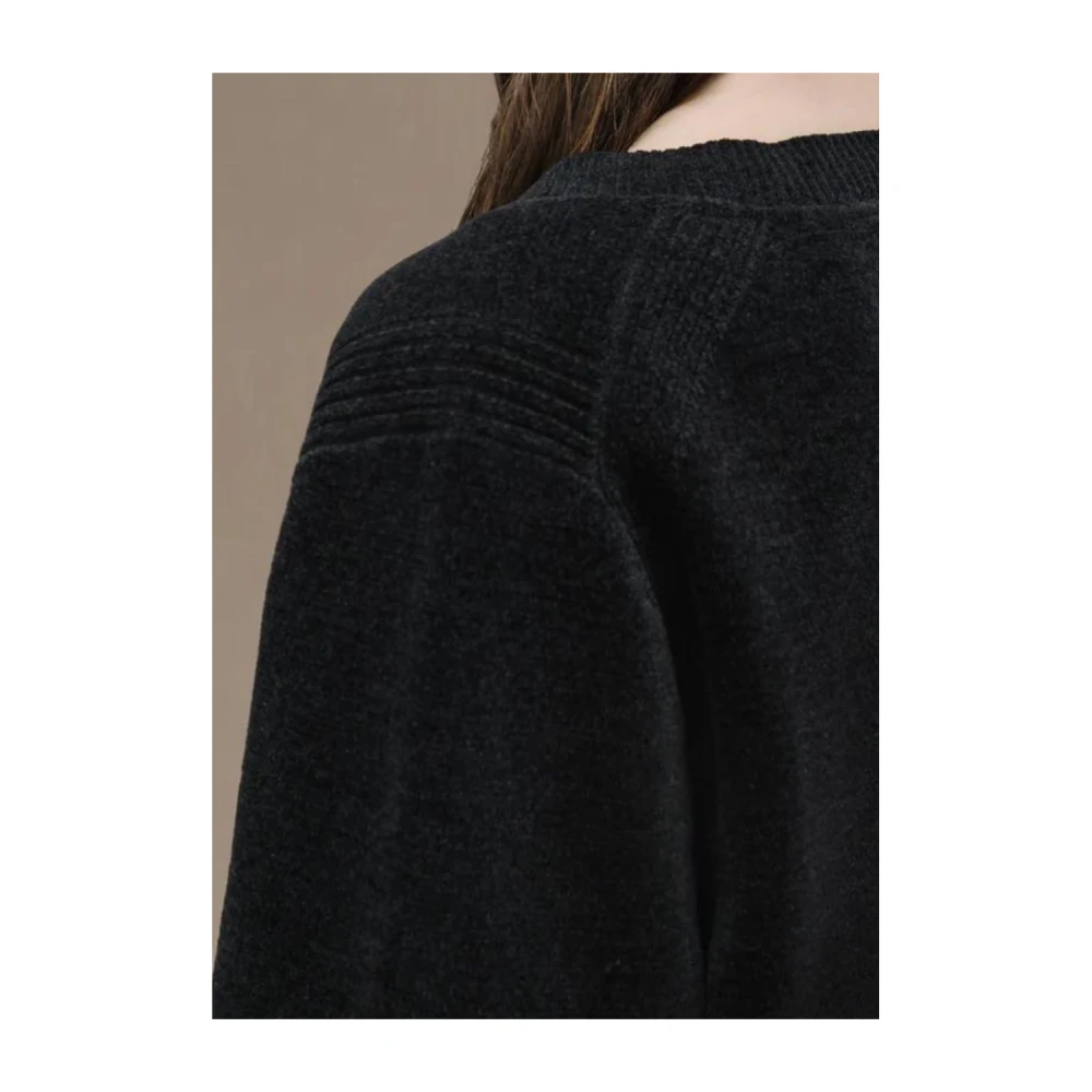 RRD Chenille V-hals Trui Black Dames
