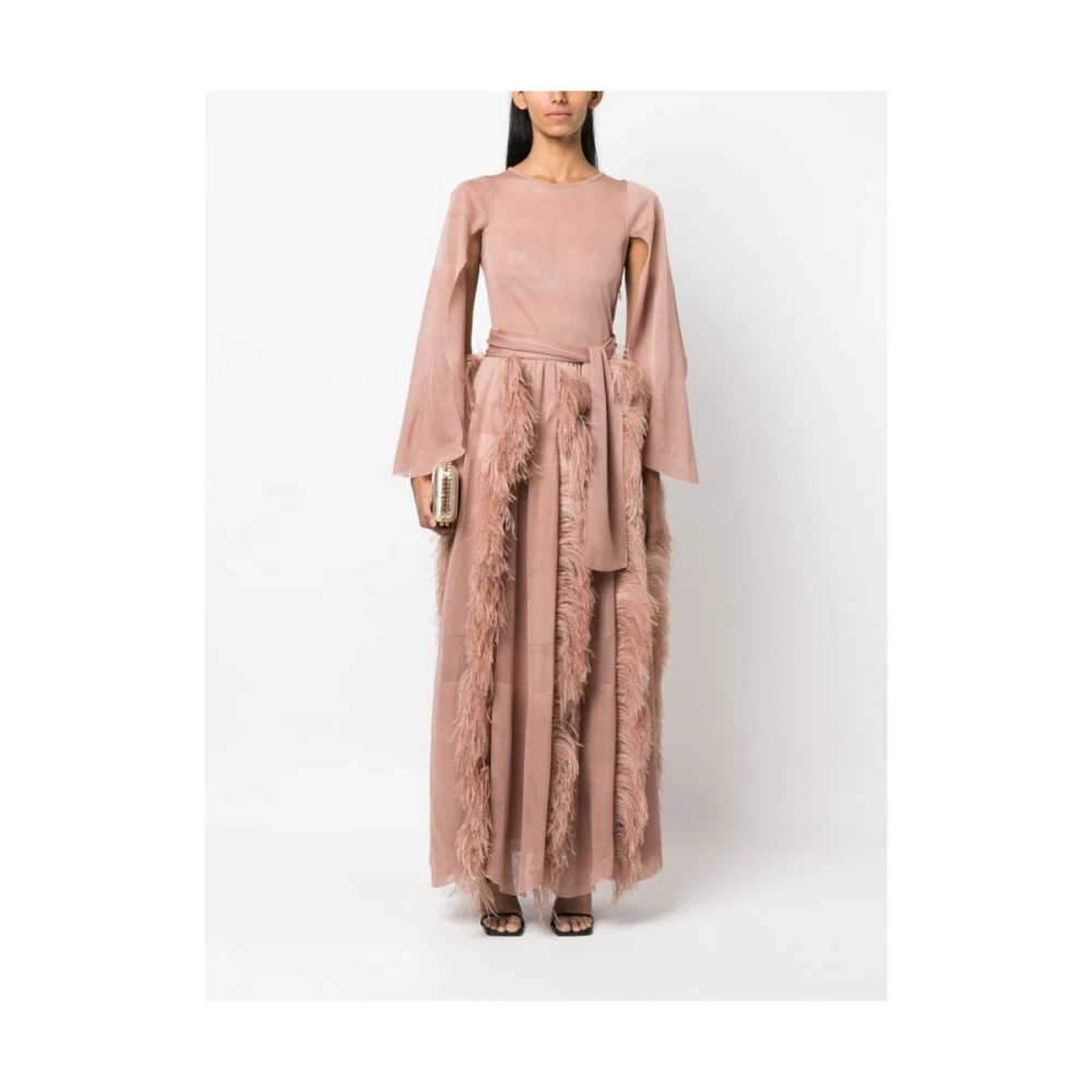 Antonino Valenti Blush Roze Zijden Maxi Jurk Pink Dames