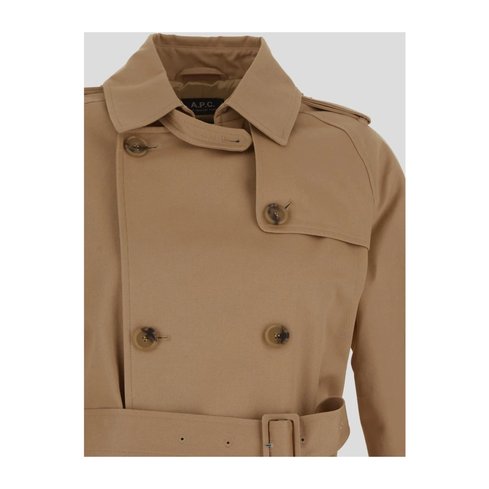 A.p.c. Elegante beige trenchcoat Beige Dames