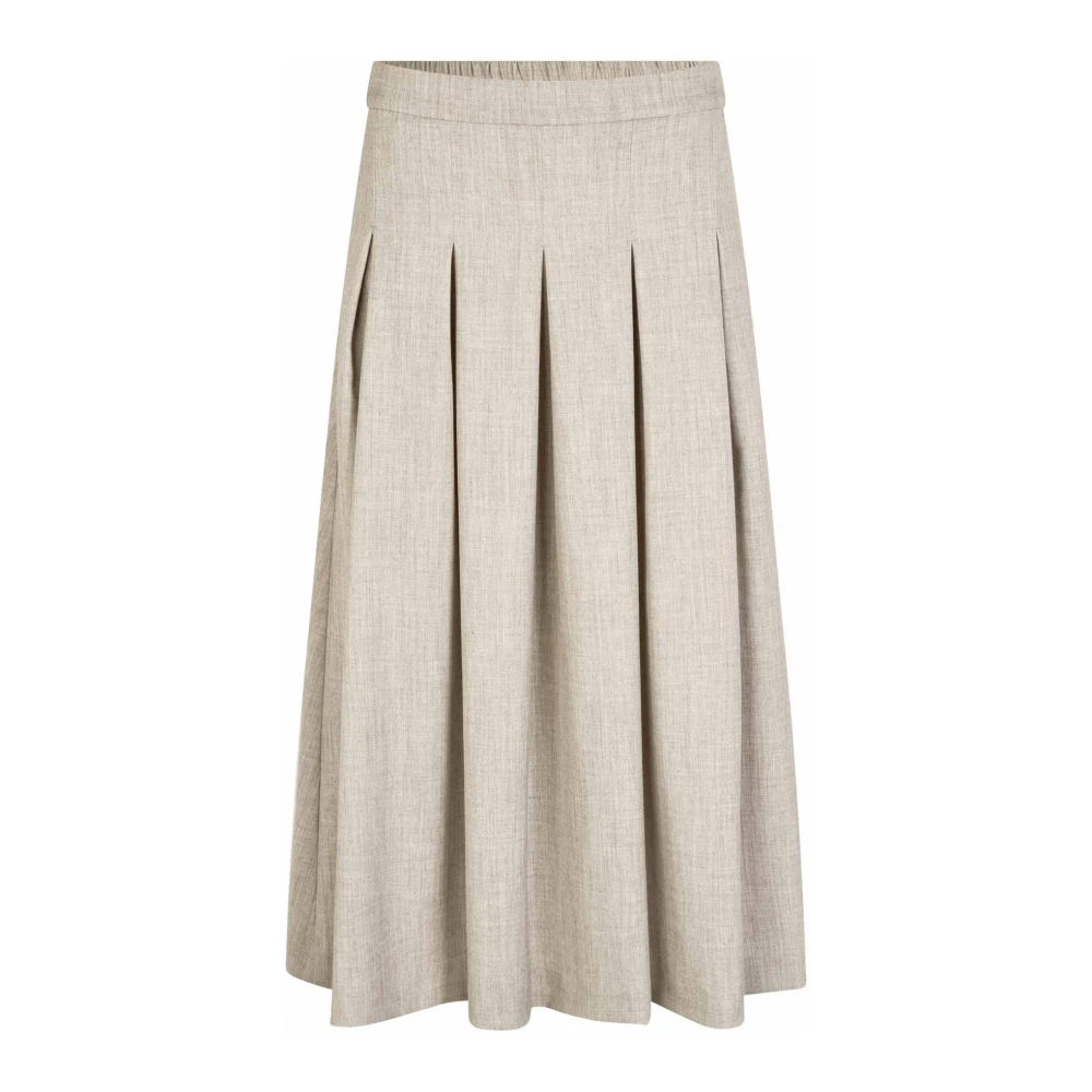 Masai Elastische Taille Rok Beige Melange Beige Dames