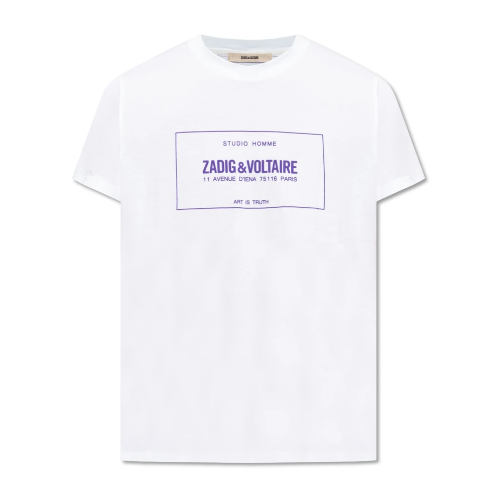 Zadig & Voltaire Ted T-shirt met logo White Heren