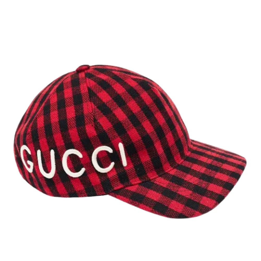 Gucci Vintage Pre-owned Wool hats Red Dames